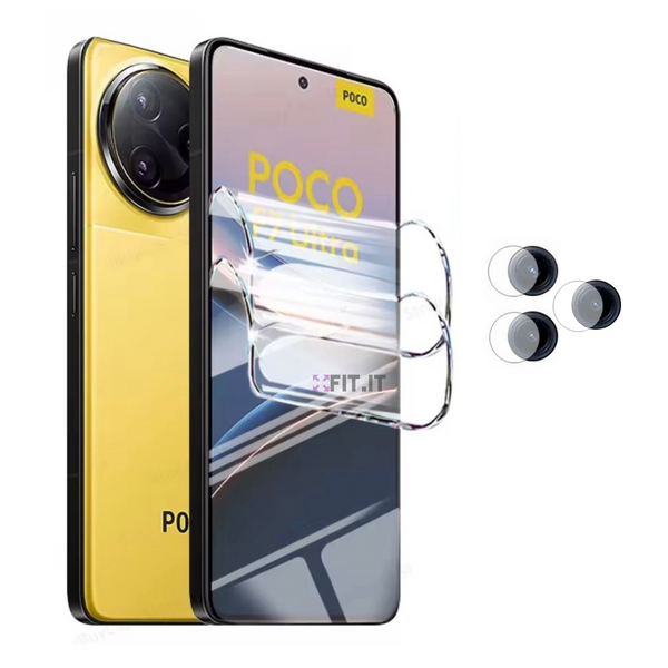 Kit Película Hidrogel para Xiaomi POCO F7 e F7 Pro Ultra + Película de Proteção para Câmera