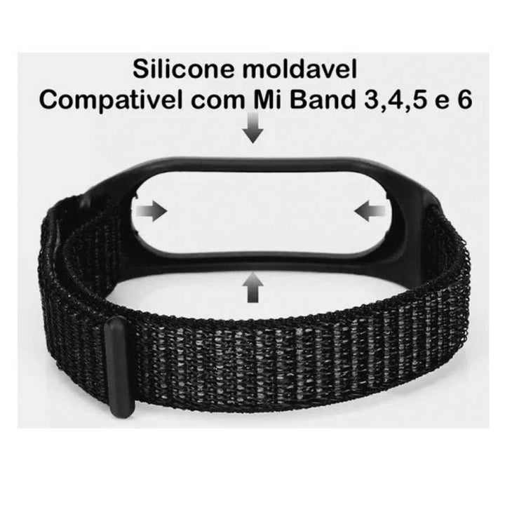 Pulseira Nylon Loop para Xiaomi Mi Band 4 5 6 7 - Shop Coronitas