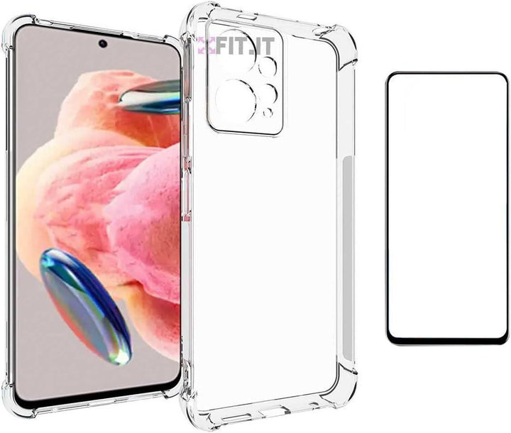 Kit Capinha Capa Anti Impacto para Xiaomi Redmi Note 11 12 13 14 + Película 5D 9H Cerâmica - Shop Coronitas