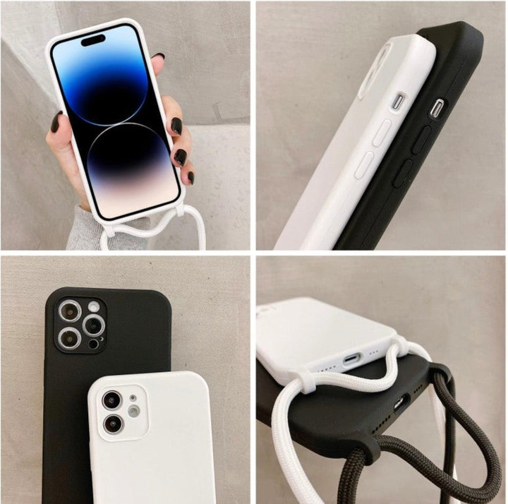 Capinha Capa com Cordão Alça Ajustável para iPhone 13 14 15 16 - Shop Coronitas