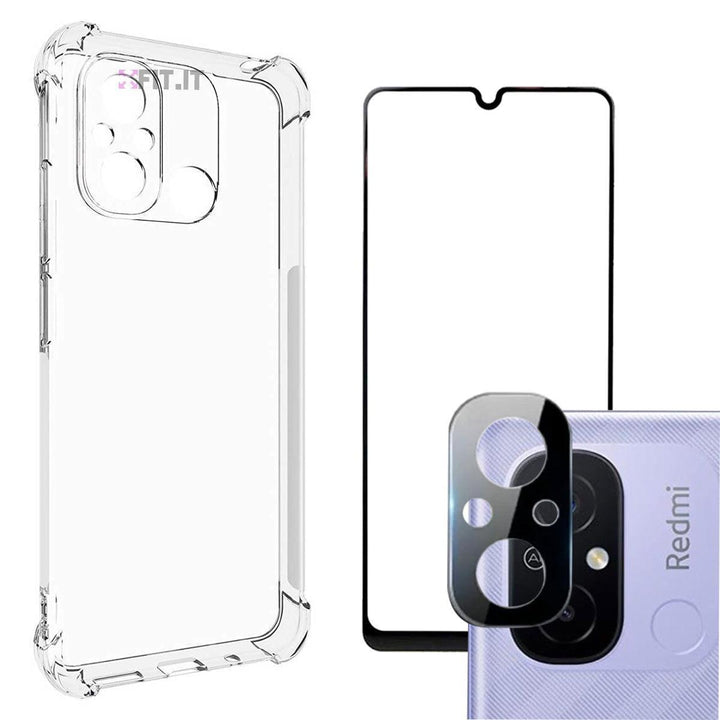 Kit Capinha Anti Impacto para Xiaomi Redmi 12C + Película 5D Cerâmica + Película de Câmera - Shop Coronitas
