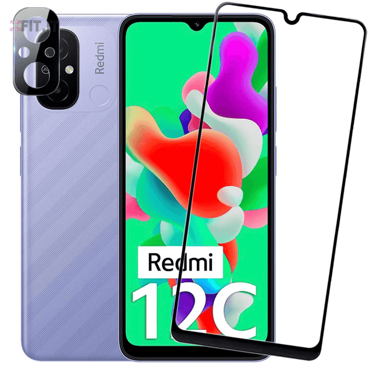 Kit Capinha Anti Impacto para Xiaomi Redmi 12C + Película 5D Cerâmica + Película de Câmera - Shop Coronitas