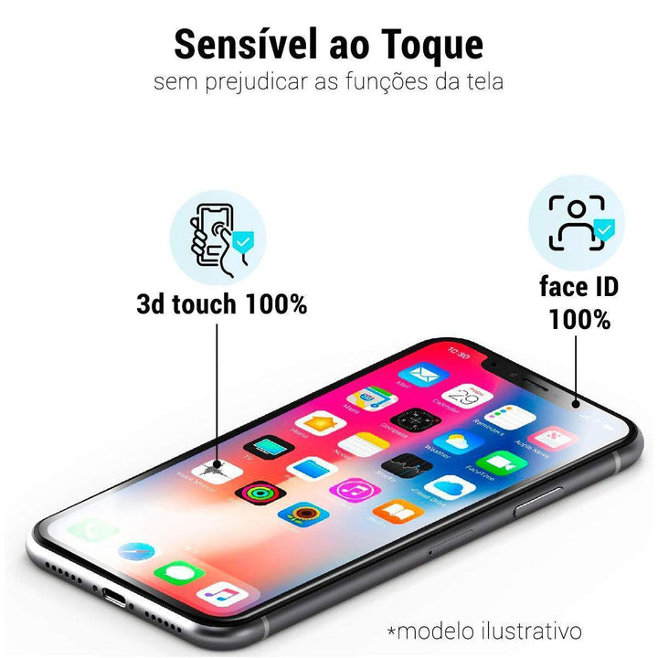 Kit Película 3D Vidro Temperado + Película Hidrogel Traseira para iPhone - Shop Coronitas