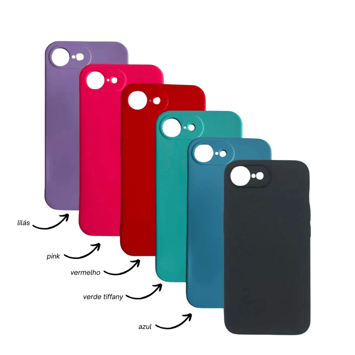 Capa Capinha Aveludada Proteção Câmera para iPhone 16e - Shop Coronitas