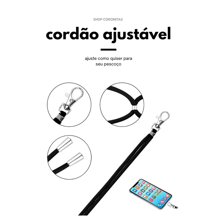 Kit Capa Antiqueda para Todos Xiaomi + Cordão com Alça Ajustável - Shop Coronitas