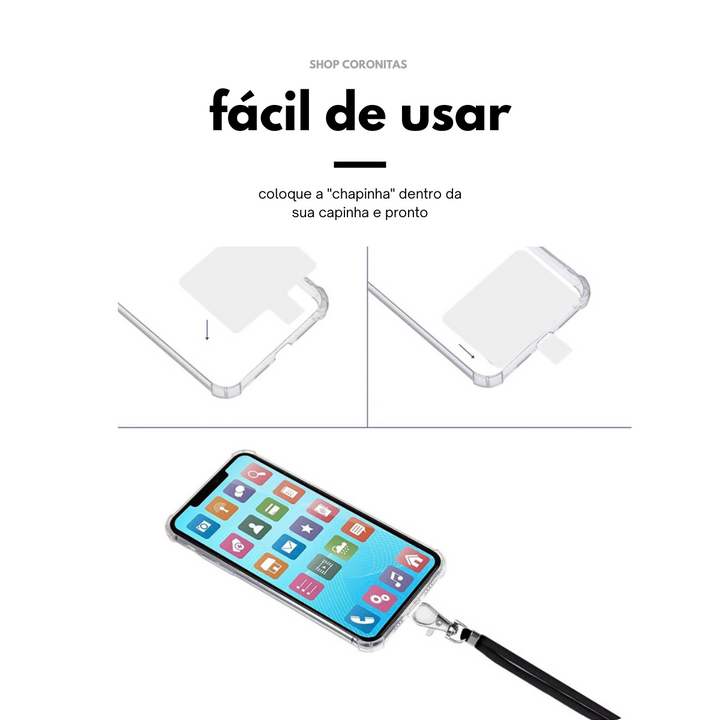 Kit Capa Antiqueda para Todos Xiaomi + Cordão com Alça Ajustável - Shop Coronitas