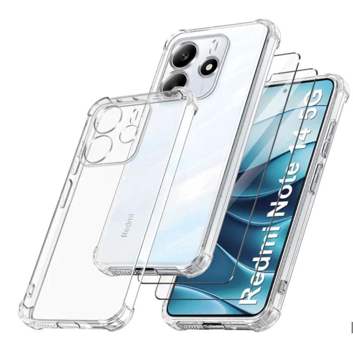 Kit Capinha Capa Anti Impacto para Xiaomi Redmi Note 11 12 13 14 + Película 5D 9H Cerâmica - Shop Coronitas