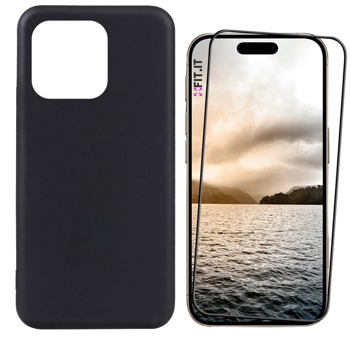 Kit Capa para iPhone 16 Aveludada Forro Interno + Película 3D Vidro - Shop Coronitas