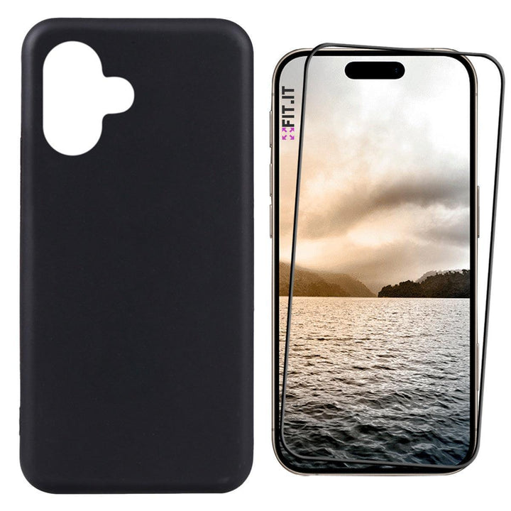 Kit Capa para iPhone 16 Aveludada Forro Interno + Película 3D Vidro - Shop Coronitas