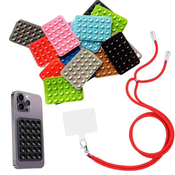 Kit Cordão com Alça Ajustável para Celular + Ventosa Dupla-face Universal - Shop Coronitas