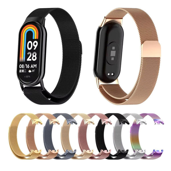 Pulseira Metal Milanese Magnetica para Xiaomi Mi Band 5 6 7 8 9