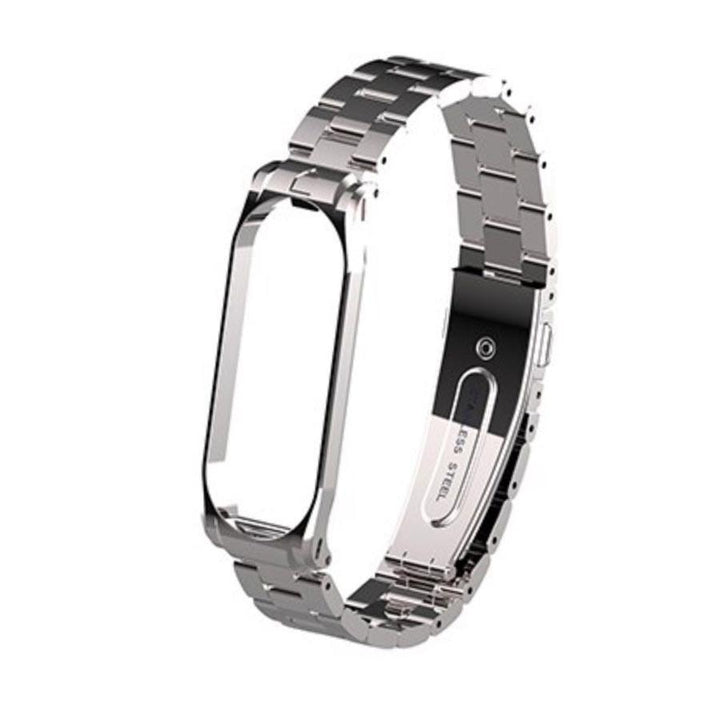 Pulseira Elos Aço Prata Compatível com Xiaomi Mi Band 5 6 - Shop Coronitas