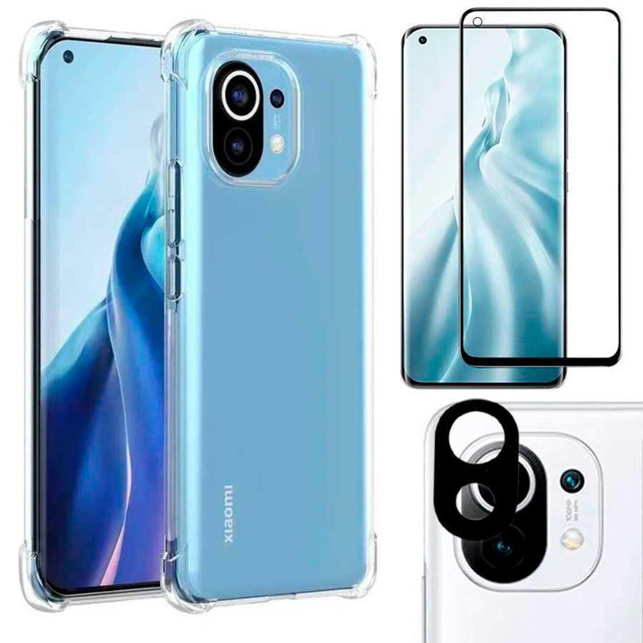 Kit Capinha Anti Impacto para Xiaomi 11 Lite 5G NE + Película 5D + Película de Câmera - Shop Coronitas