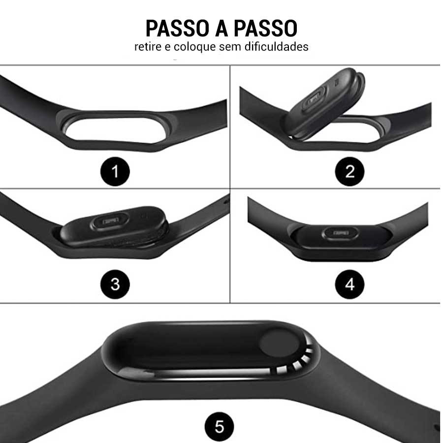 Kit Pulseira Silicone compatível Xiaomi Mi Band 6 + Película de Gel Silicone - Shop Coronitas